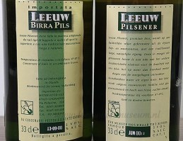 leeuw bier pils longneck fles italie 2000 etiket
